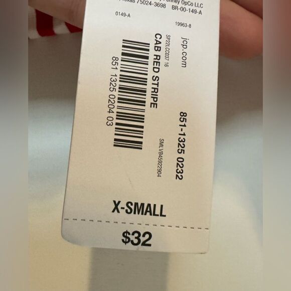 NWT Liz Claiborne Tee Cinched Red and White Size XS - Picture 3 of 6